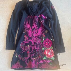 Ed Hardy Christian Audigier bling pullover hoodie